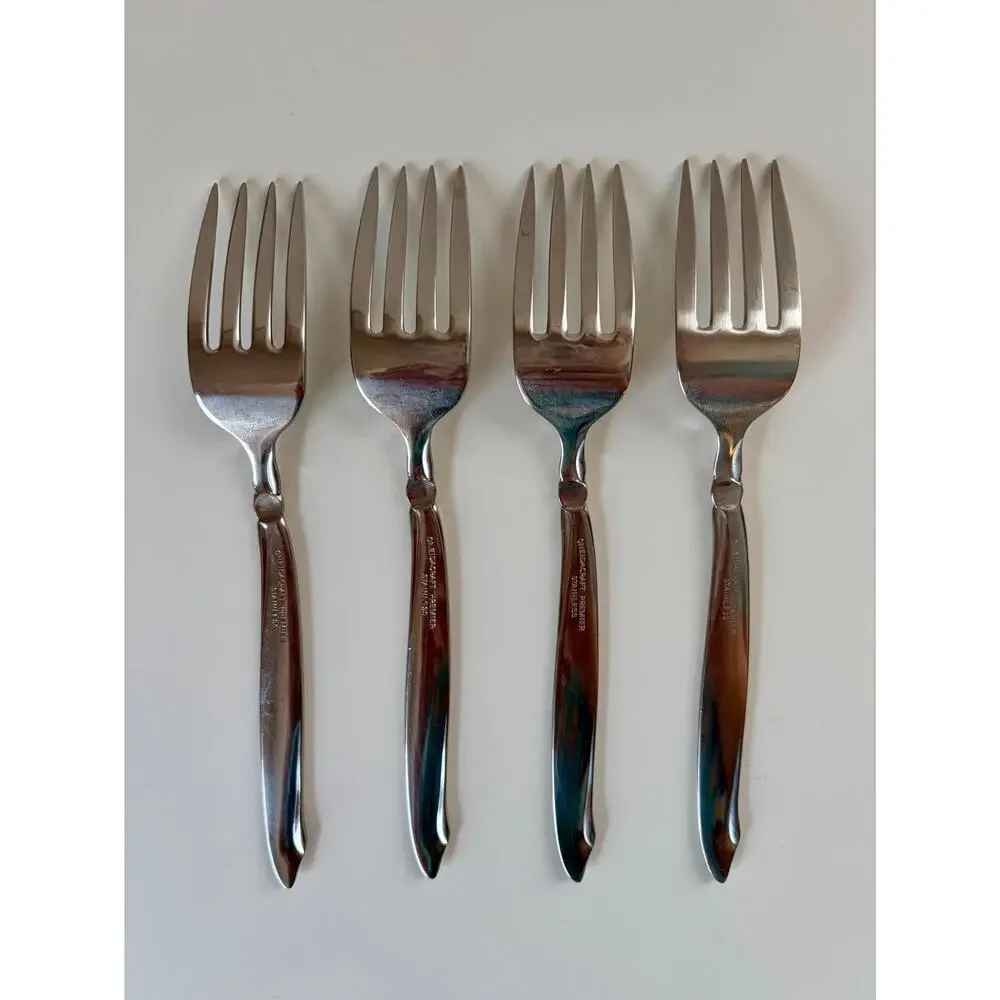 Oneida Shoreline Oneidacraft Glossy Salad Fork Set of 4